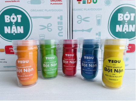 Set 5 Hủ Bột Nặn Đất Nặn An Toàn TEDU (140gr)