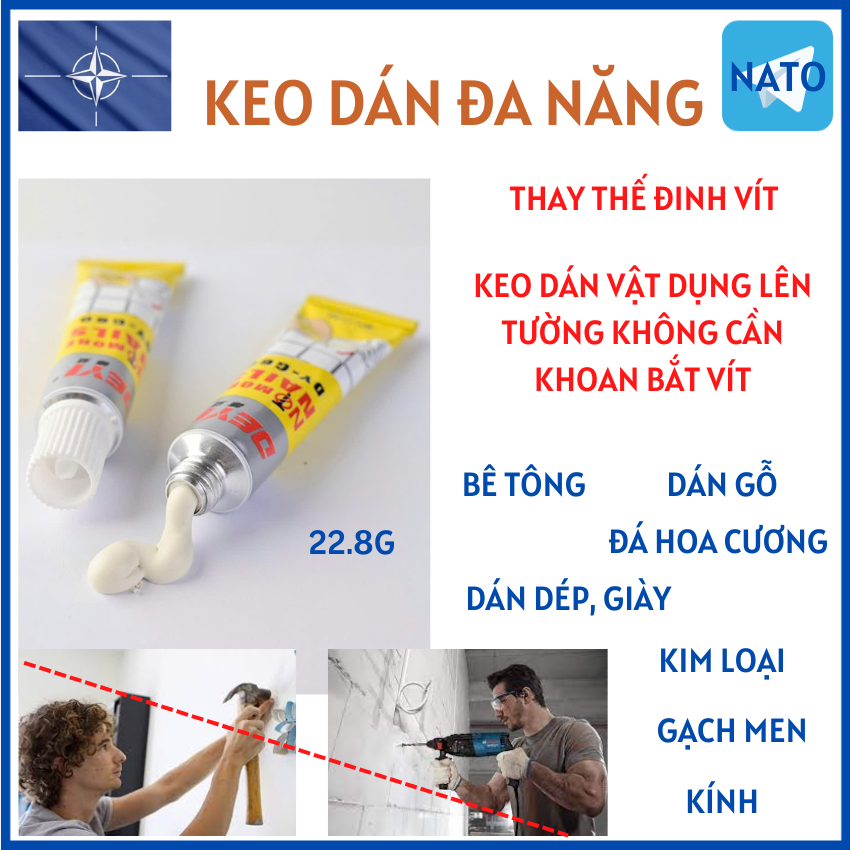 Keo siêu dính, dính siêu chắc, keo dán đa năng nomorenail siêu dính 22.8g deyi