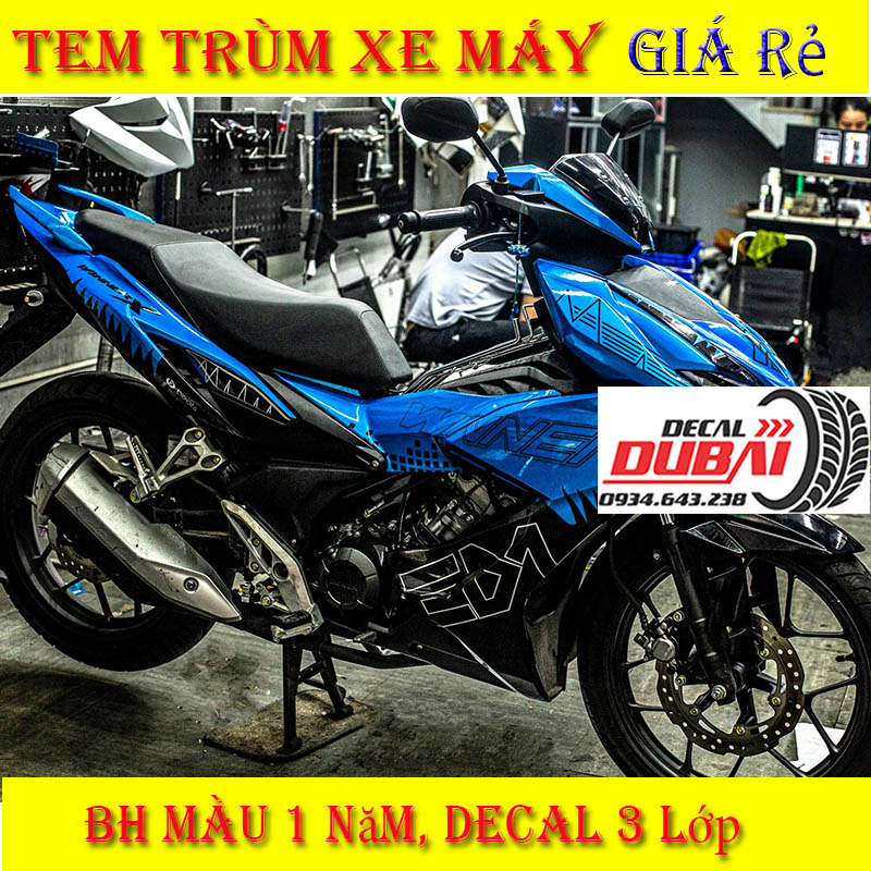 Tem Trùm Winner X Xanh Đen