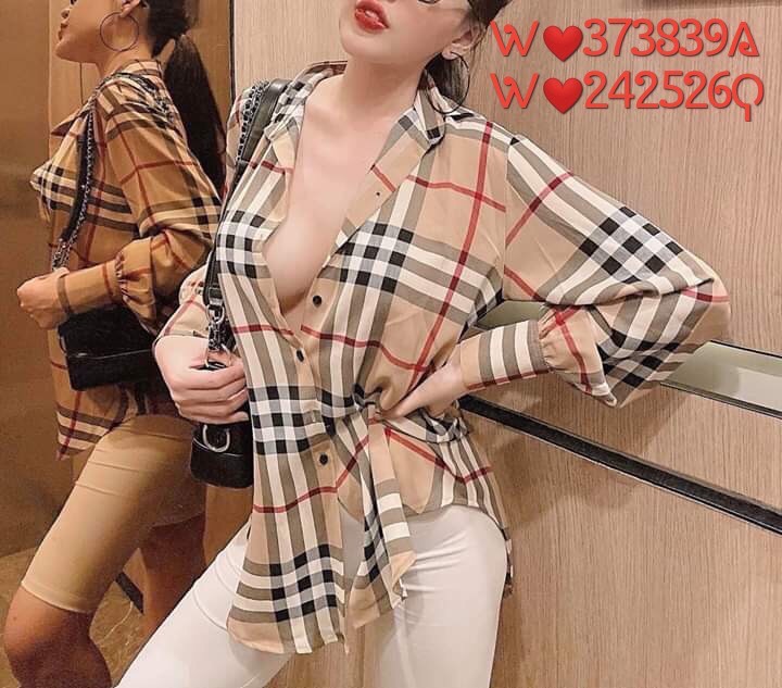 Áo Sơ Mi Tay Dài Sọc BBR, Áo Sơ Mi Nữ Tay Dài Phối Sọc SM01