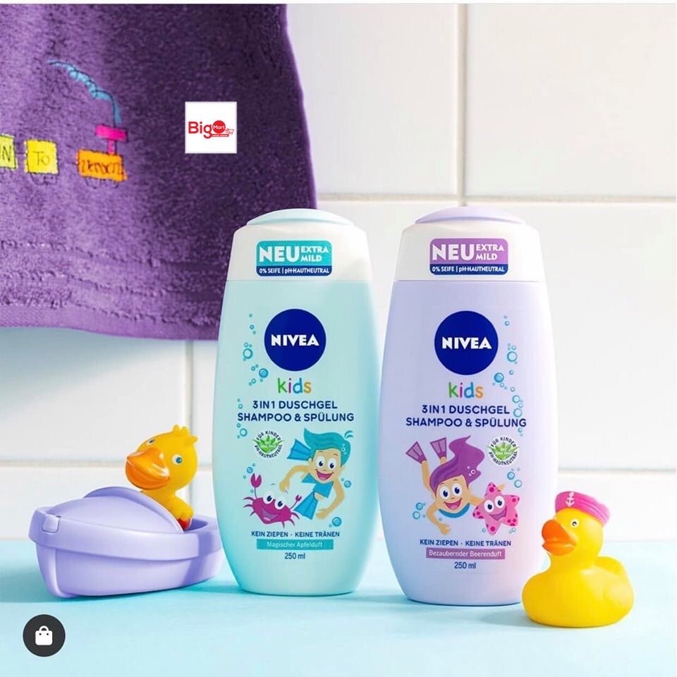 Sữa tắm gội nivea kids 3in 1 cho bé