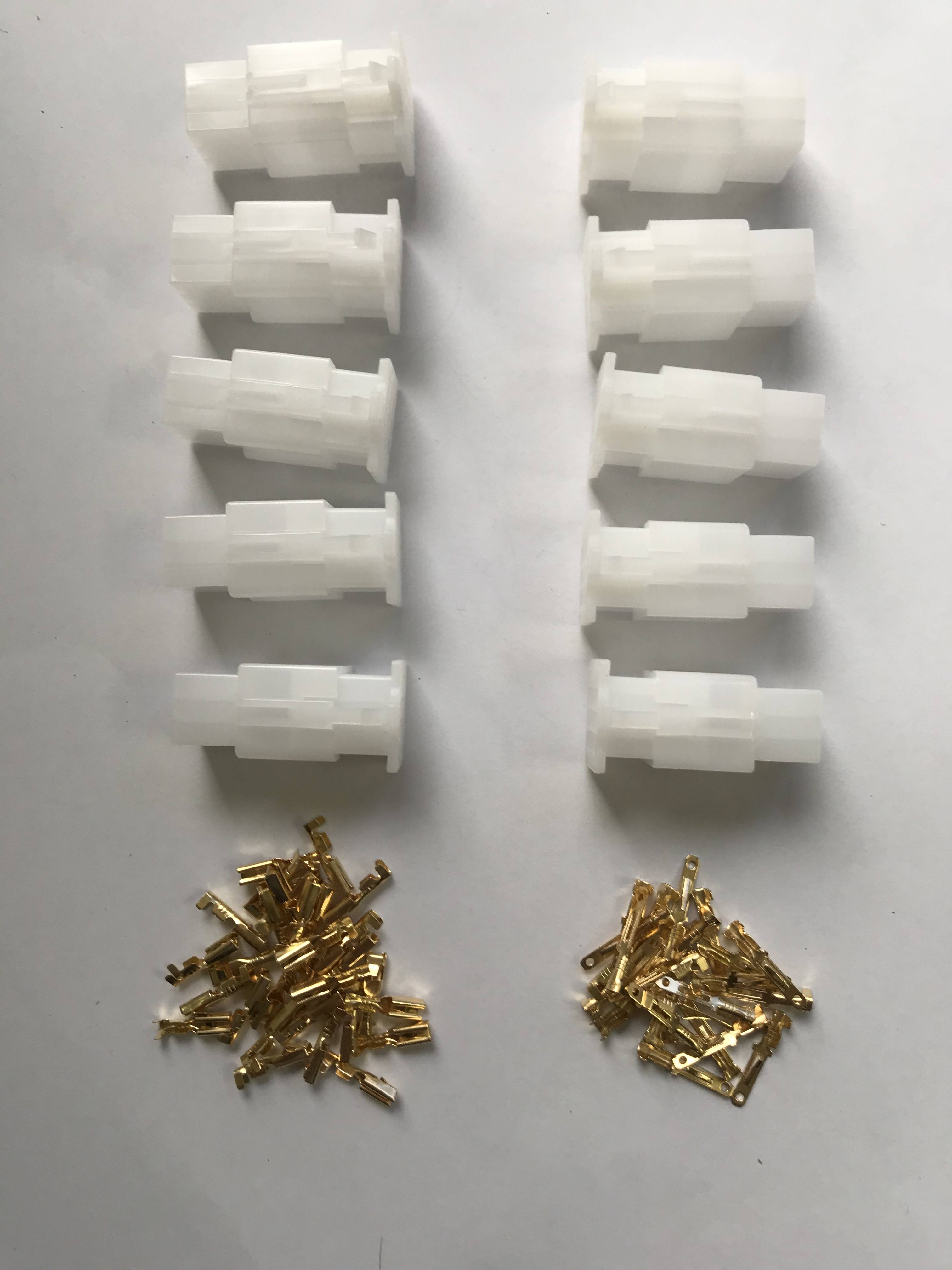 [HCM]Đầu cos xe máy-Giắc nhựa 9P 2.8 + ghim đực cái 2.8mm( 10 bộ )