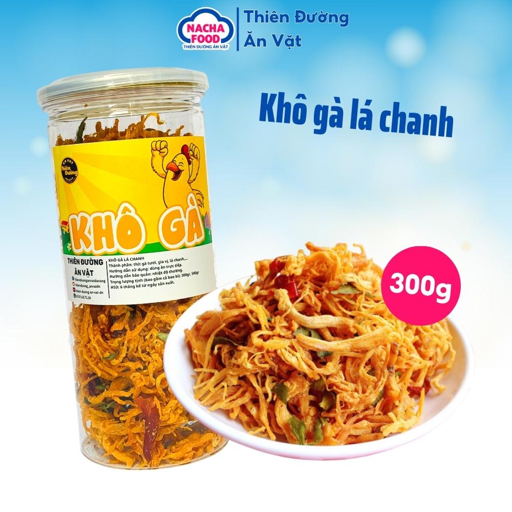 [freeship]khô gà lá chanh 300gr giòn ngon đậm vị đồ ăn vặt giá rẻ Nacha Food thiên đường ăn vặt