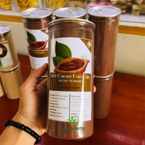 Bột cacao nguyên chất 100% đăk lăk loại 1 - ca cao hộp 500g