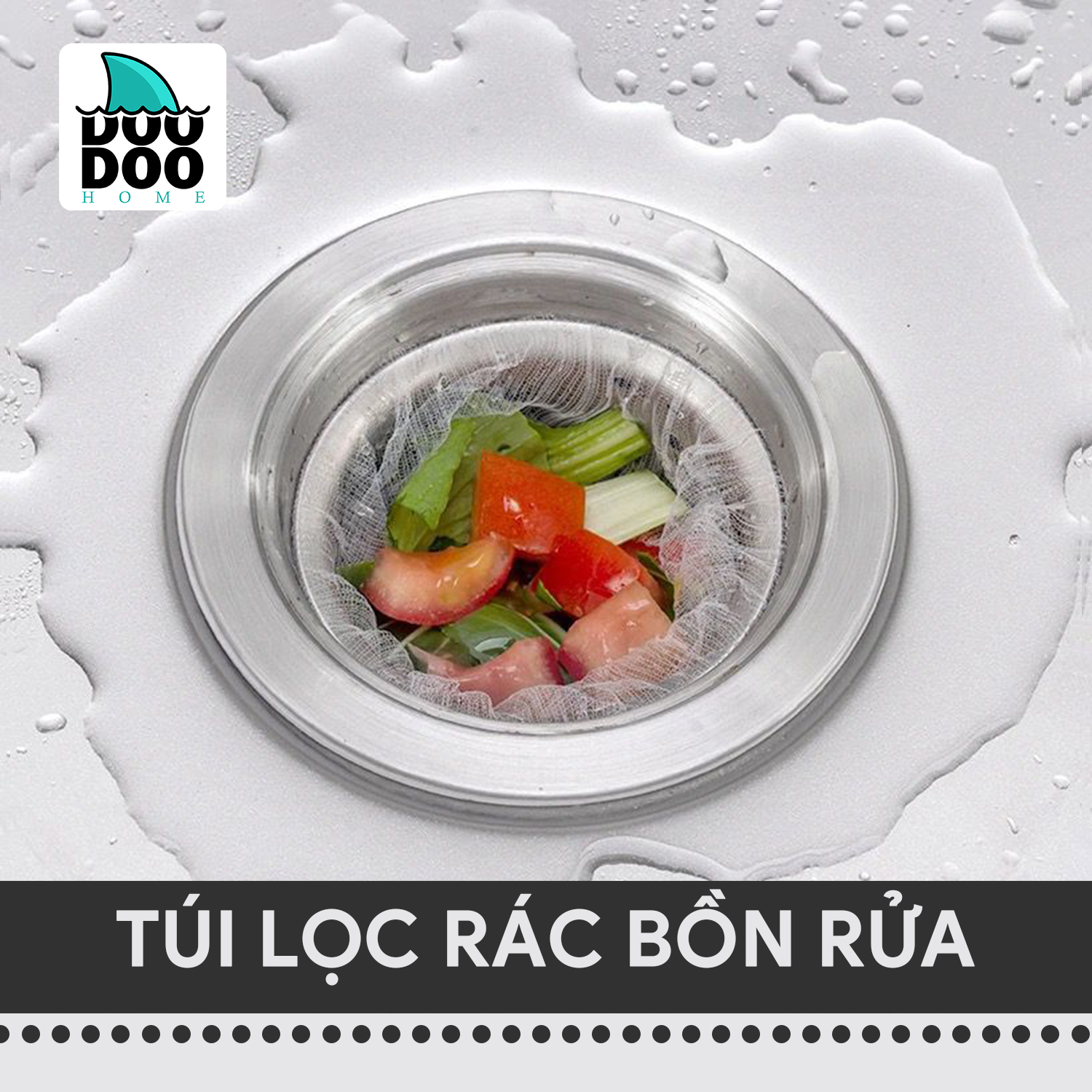 Túi lọc rác bồn rửa thông minh - Túi lọc rác nhanh chóng tiện lợi cho bồn rửa bát
