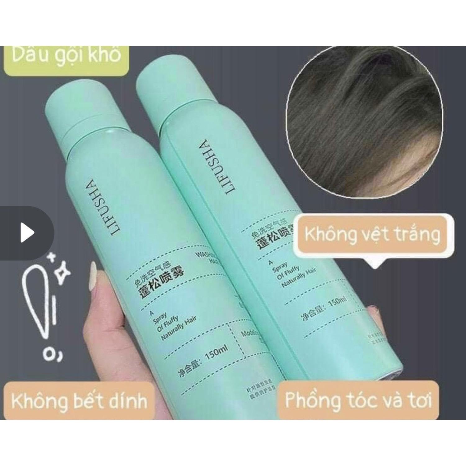 Dầu gội khô lifusha 150ml