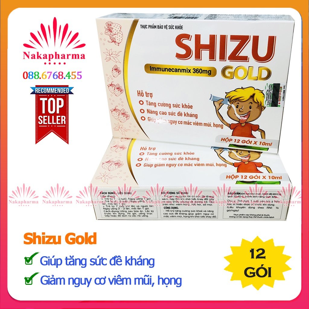Siro Shizu Gold Giúp tăng cường sức đề kháng, nâng cao sức khoẻ