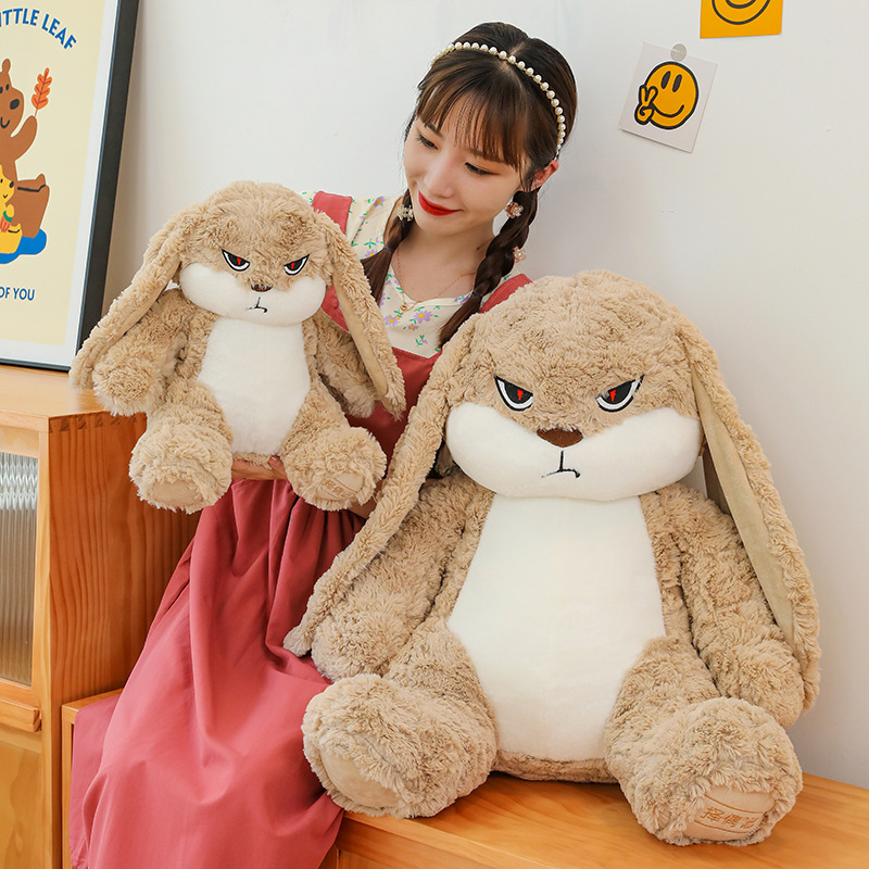 Thỏ bông DiuDiu Mặt Quạo Gấu bông Thỏ Mắt liếc lông mềm mẫu mới DIU DIU