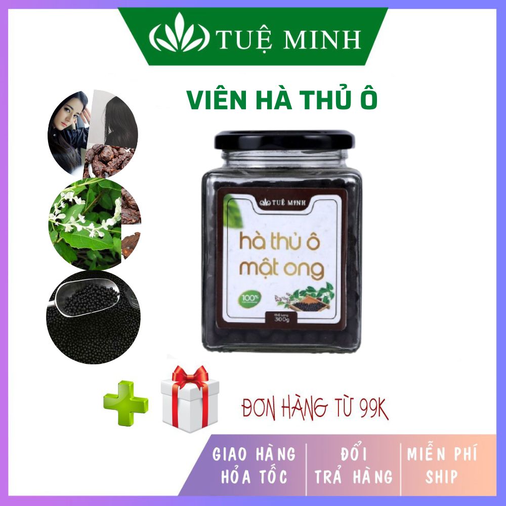 Viên Hà Thủ ô mật ong Tuệ Minh hộp 300g, kích thích mọc tóc,ngăn rụng tóc,làm giảm tóc bạc sớm , đẹp da , mạnh gân cốt , tốt cho cơ thể