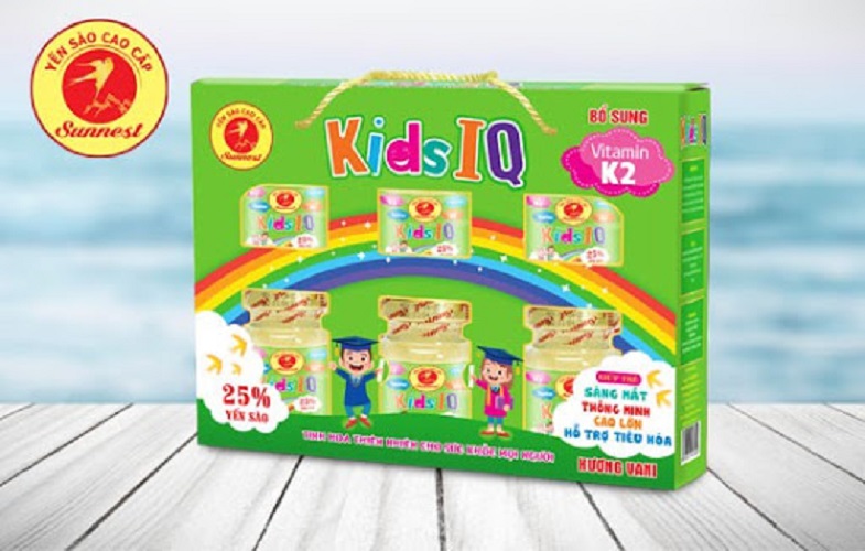Lốc 6 hủ yến xào cao cấp chuyên dùng cho bé Sunnest kid IQ 25% tổ yến cao cấp.
