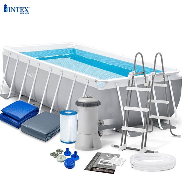 Bể bơi khung kim loại gia đình cao cấp cỡ lớn chữ nhật INTEX 28273/26784/26788 - INTEX Việt Nam - Bể bơi gia đình cỡ lớn, Hồ bơi cho bé mini, Bể bơi phao trẻ em, bể bơi cỡ lớn, bể bơi ngoài trời