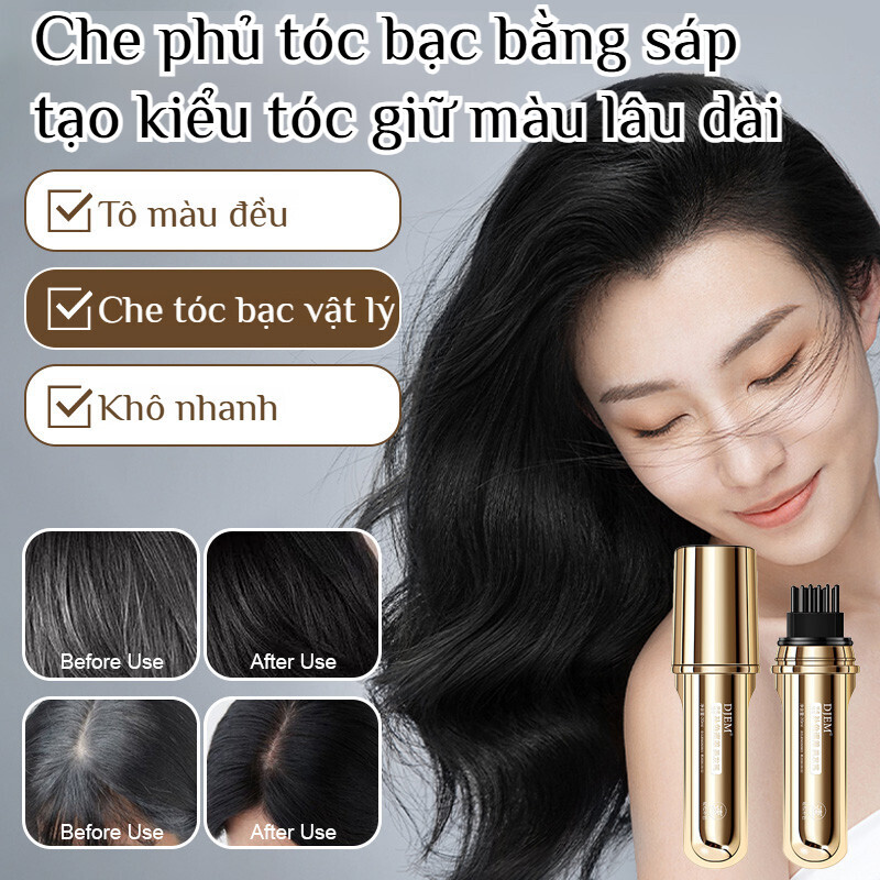 【Che Tóc Bạc Tức Thì】Bút Nhuộm Tóc Che Tóc Bạc Chuyên Dụng Bút Tạo Kiểu Tóc Màu Tóc Tự Nhiên Không Gây Hại Tóc