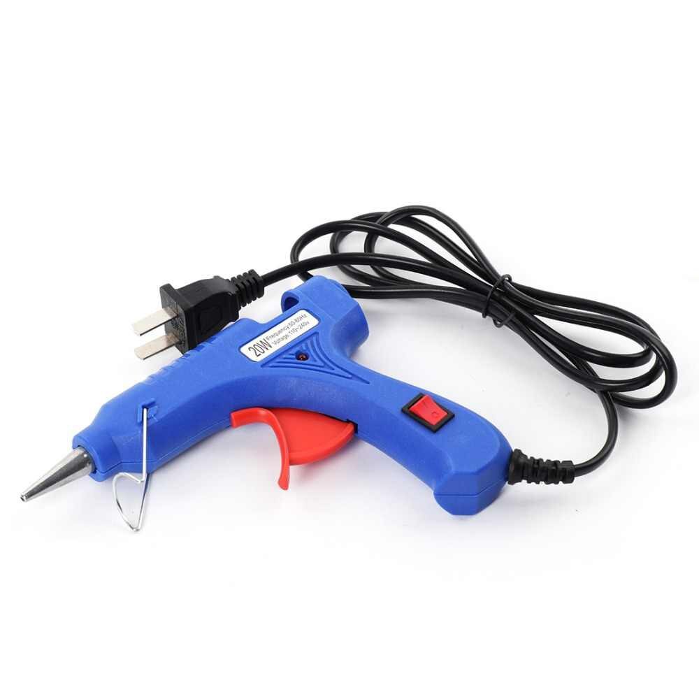 Súng bắn keo nến silicon nhỏ 20W có công tắc + tặng 1 cây keo nến nhỏ dài 27cm