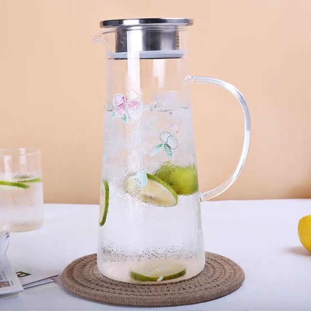 Bình Nước Thủy Tinh Siêu Chịu Nhiệt Đổ Nước Nóng Không Vỡ