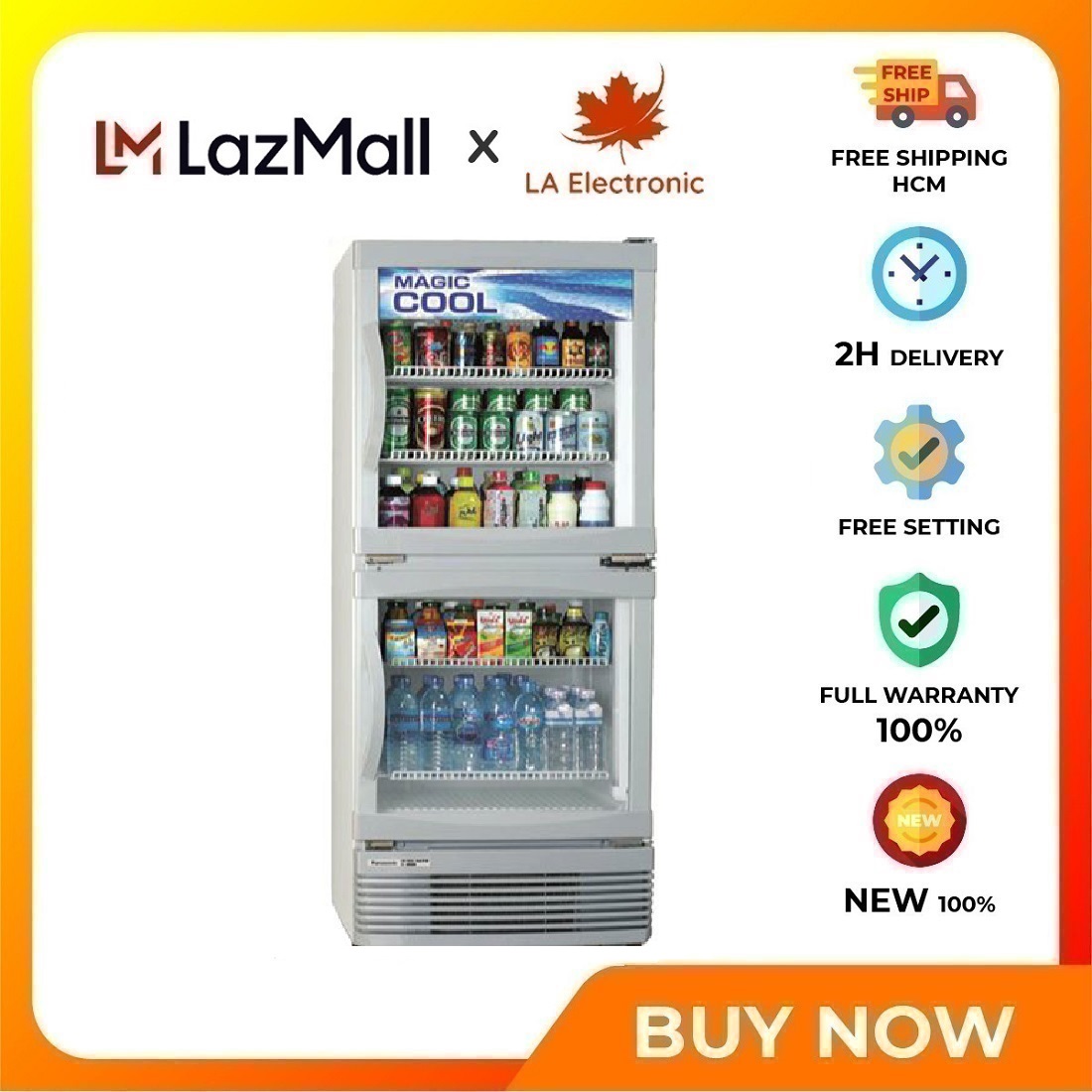 Panasonic 330 liter refrigerator SMR-PT330DA(VN) - Free shipping HCM - Simple and convenient 2-door design, easy to open/close