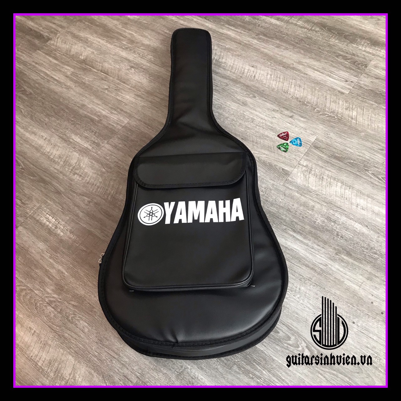 Bao da guitar Yamaha 3 lớp chống nước có túi nhỏ - chống va đập -  Đặt hàng tặng pick