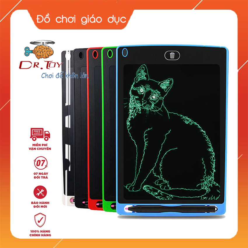 DrToy - Bảng viết vẽ thông minh tự xóa màn LCD 8.5inch, miễn phí pin trọn đời