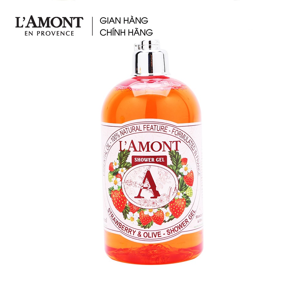 Sữa tắm Strawberry (hương dâu tây) 500ml - L'Amont En Provence