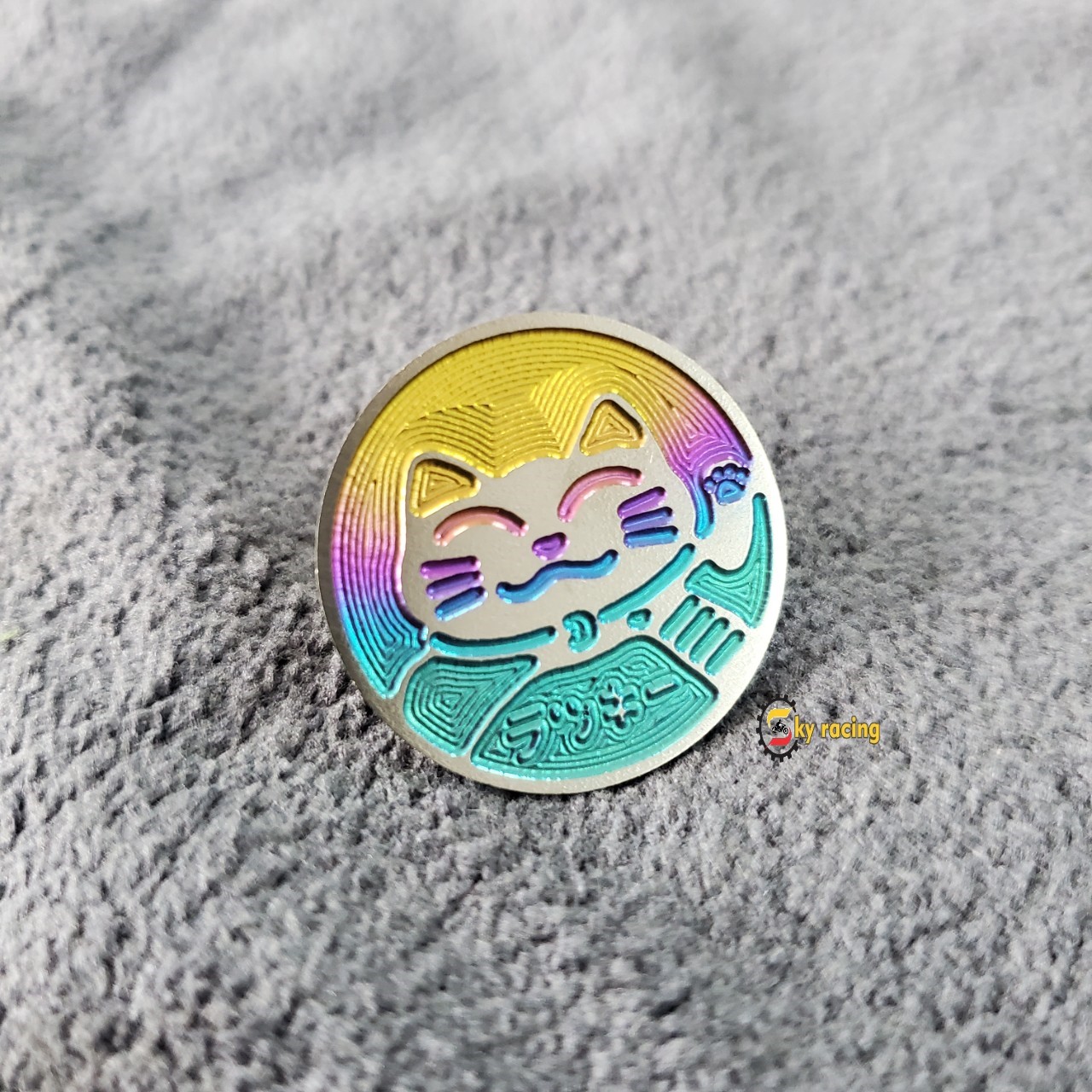 Tem logo Titan con mèo thần tài trang trí xe máy