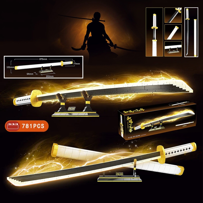 Đồ Chơi Lắp Ráp Kiểu LEGO Mô Hình Thanh Kiếm Wado Ichimonji Dạ Quang No.727 Với 781 PCS
