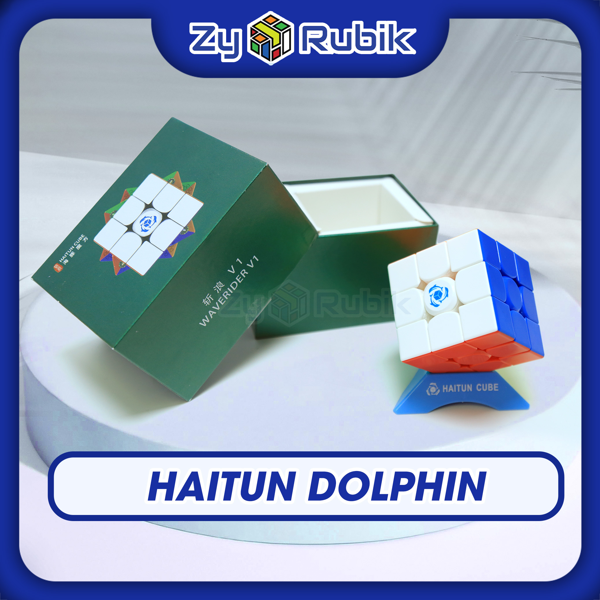 Rubik 3x3 dolphin haitun stickerless có nam châm - dolphin haitun waverider 3x3 stickerless - đồ chơi phát triển trí tuệ - zyo rubik