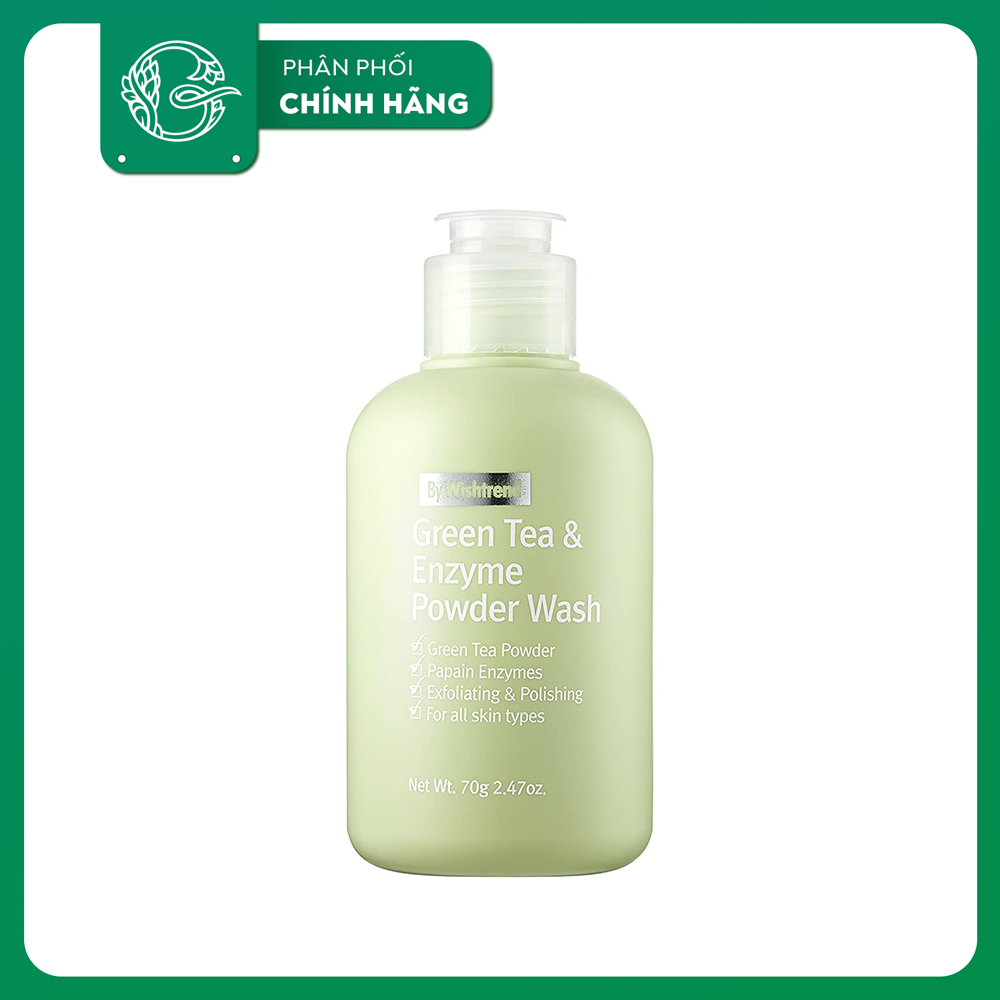 Bột Rửa Mặt By Wishtrend Green Tea & Enzyme Powder Wash 70gr