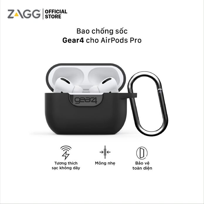 Bao chống sốc GEAR4 Apollo Apple Airpod Pro - Bảo vệ toàn diện, mỏng nhẹ tương thích sạc không dây, nhiều màu sắc thời trang