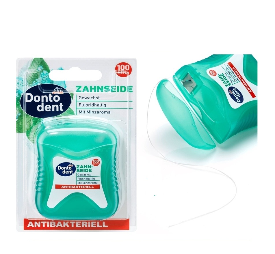 Chỉ nha khoa dontodent fluoride dùng cho khe răng bình thường - hàng nhập đức