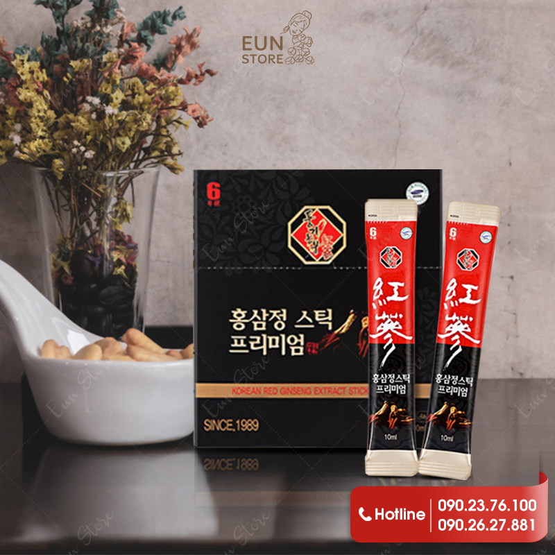 Hồng sâm 6 năm hàn quốc-dạng gói tiện lợi korean red ginseng extract stick | dòng premium | since 1989