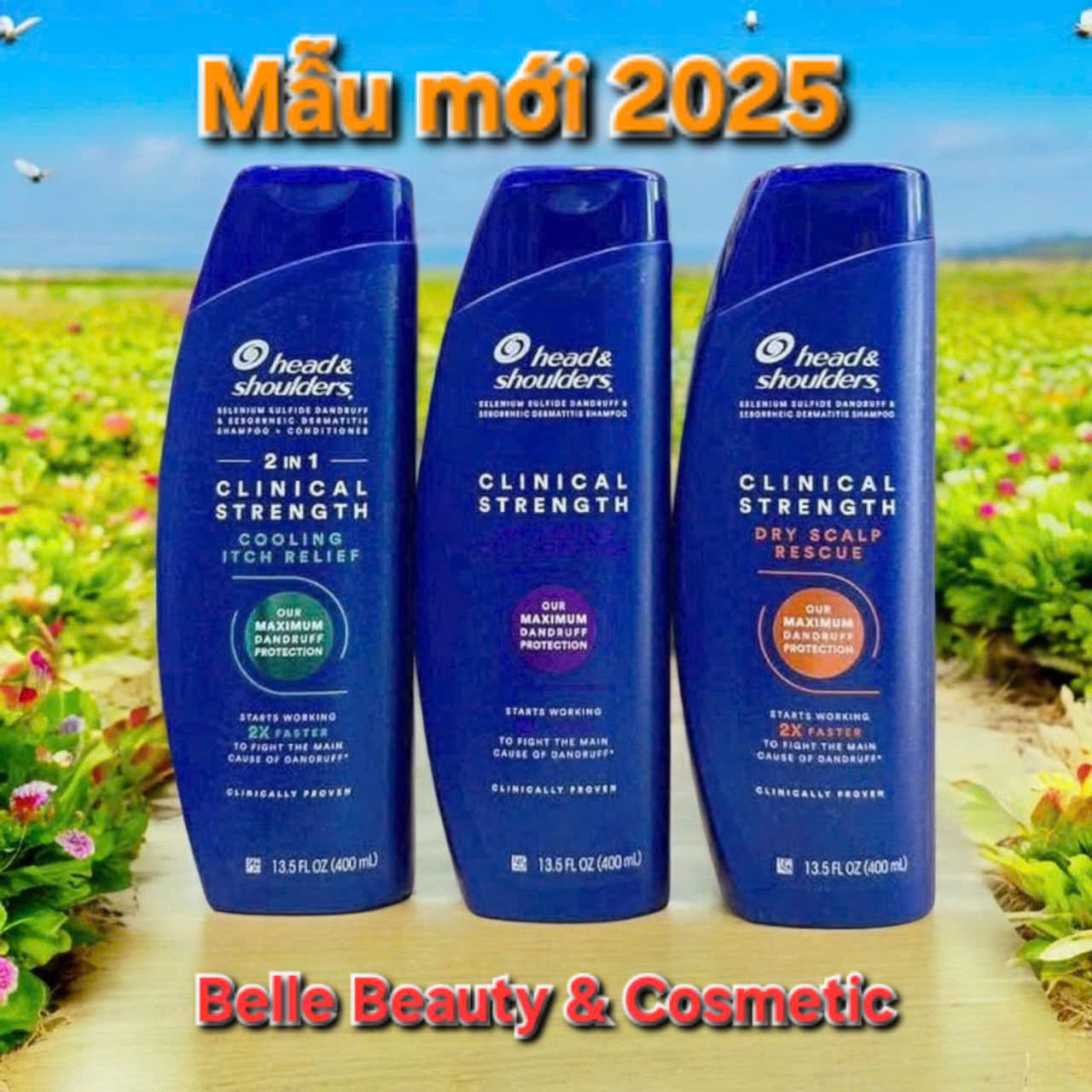  {SALE RẺ} Hàng nhập Mỹ Dầu gội ngăn gàu & nấm da đầu Head & Shoulders Head thuốc Mỹ Shampoo Head & Shouders Clinical & Strength 400ml 