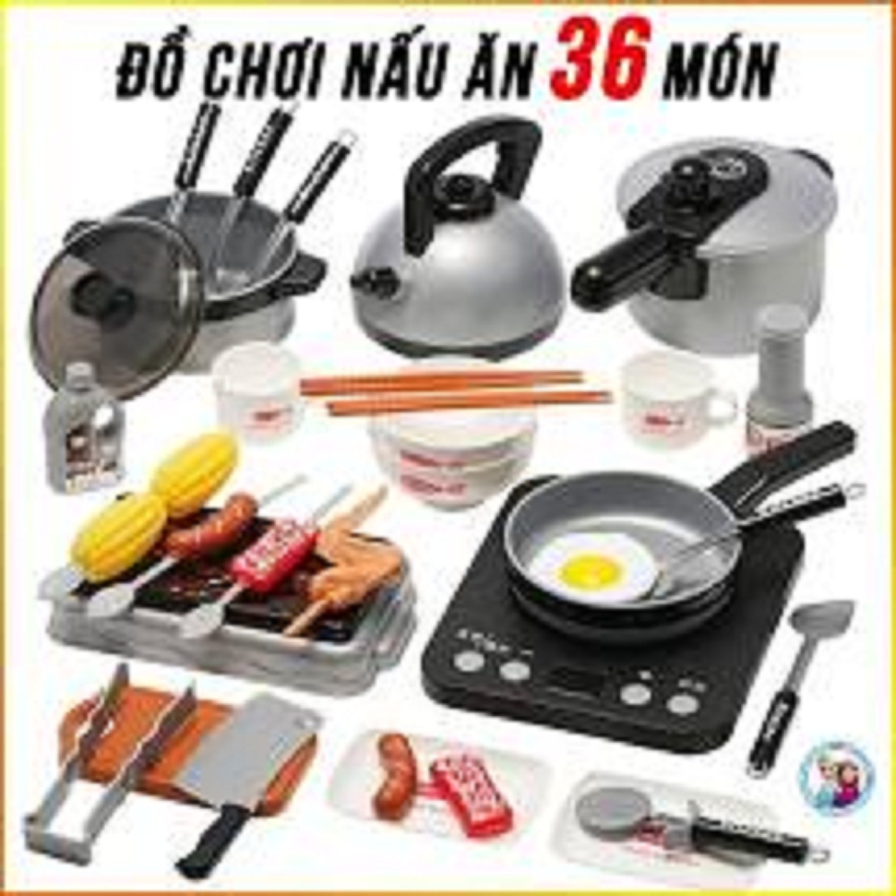 [HCM]BỘ ĐỒ CHƠI NẤU ĂN 36 MÓN HÀNG NHẬP KHẨU NHỰA AN TOÀN CHO BÉ