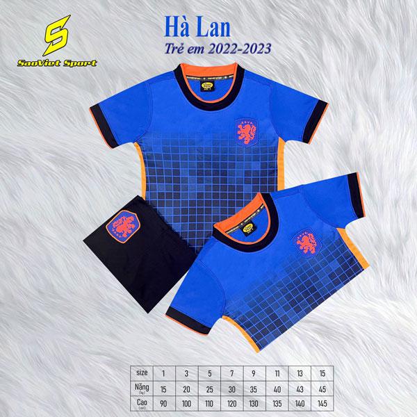 Bộ quần áo bóng đá trẻ em đội tuyển hà lan, bộ qa đá banh trẻ em