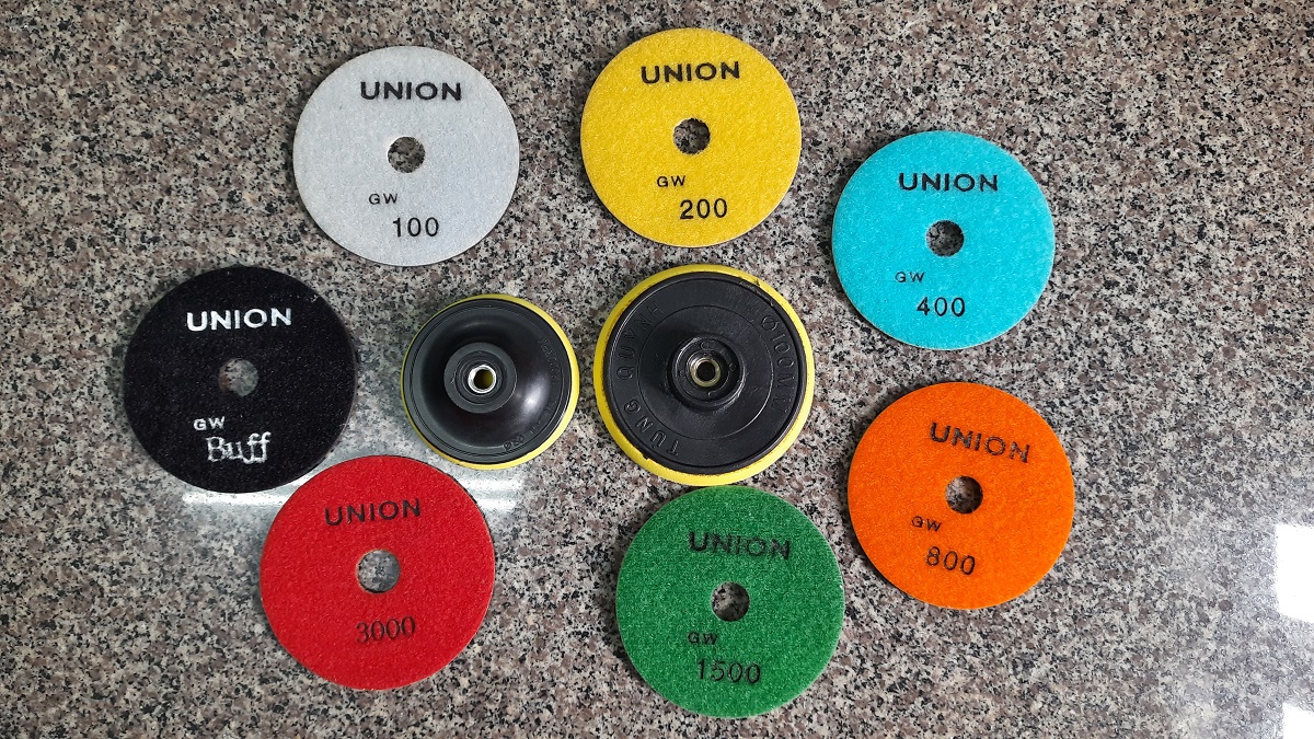 Nỉ số đánh bóng đá hoa cương - lá số union hàn quốc đánh bóng đá hoa cương loại 4 inch