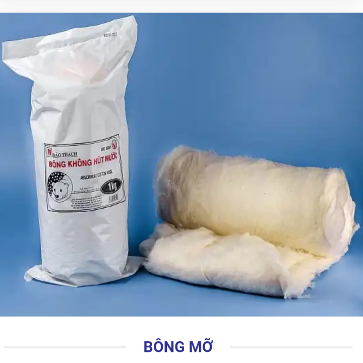 Bông mỡ không thấm nước bạch tuyết 1kg