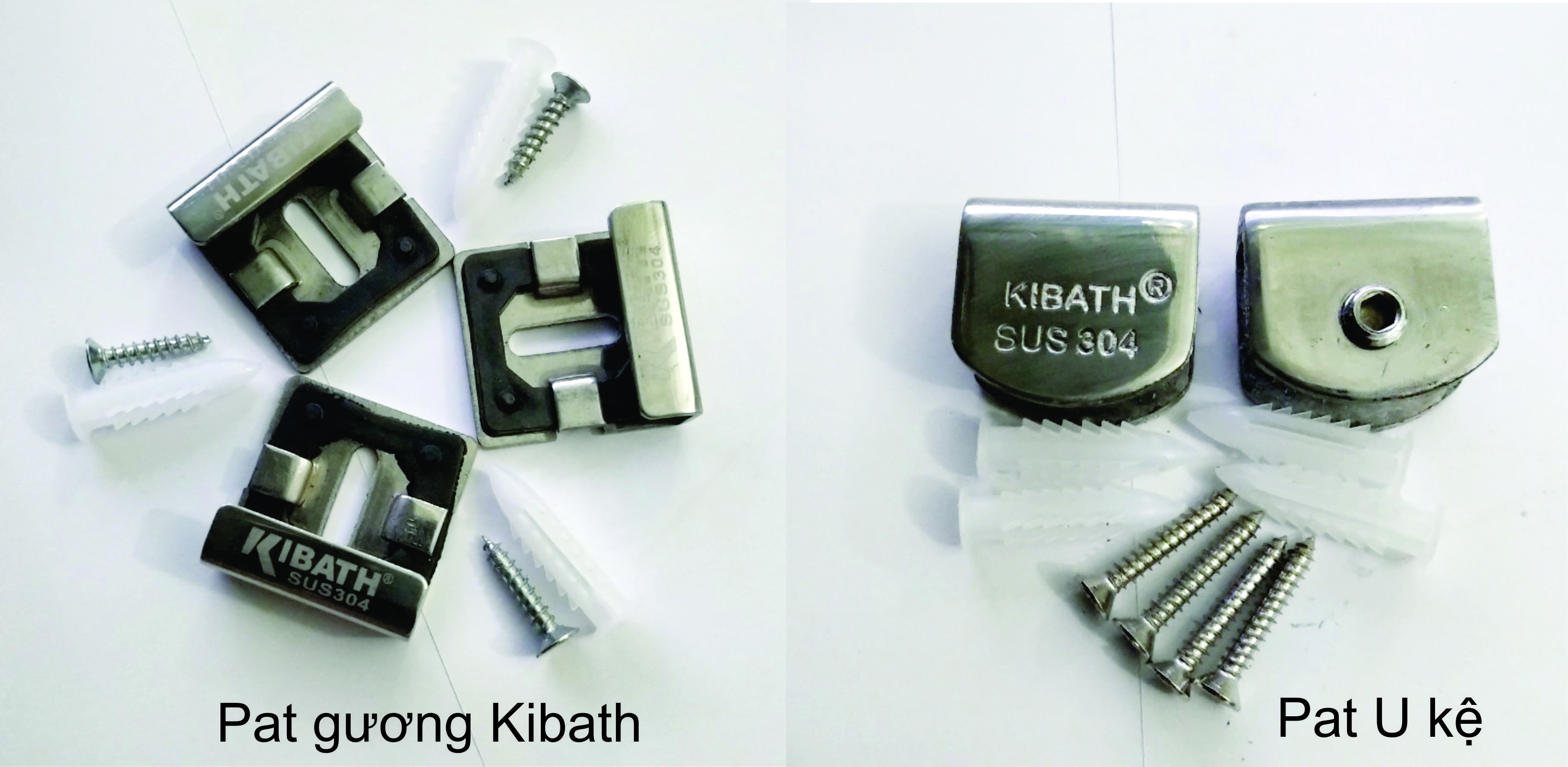 Pat gương kiếng, Pat U inox 304