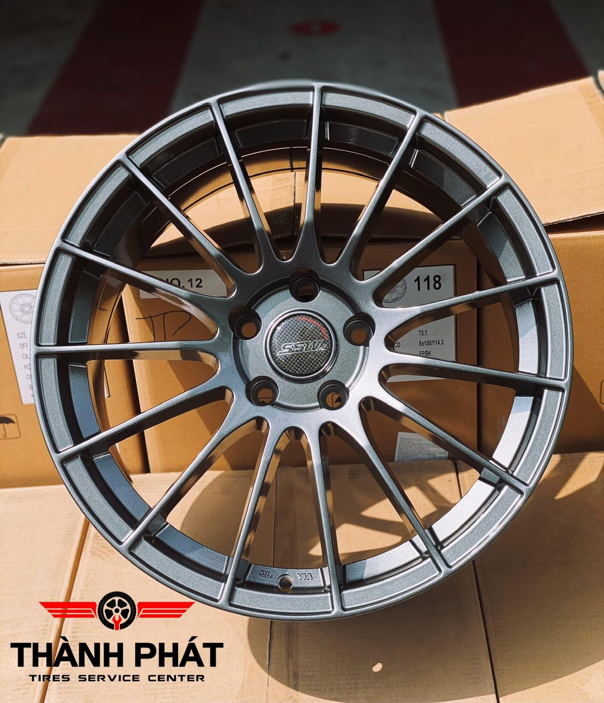 Mâm R18 5x114,3 SSW S254 dành cho Honda Civic, Cerato, K5, Sorento made in Thái Lan (bộ 4 mâm)