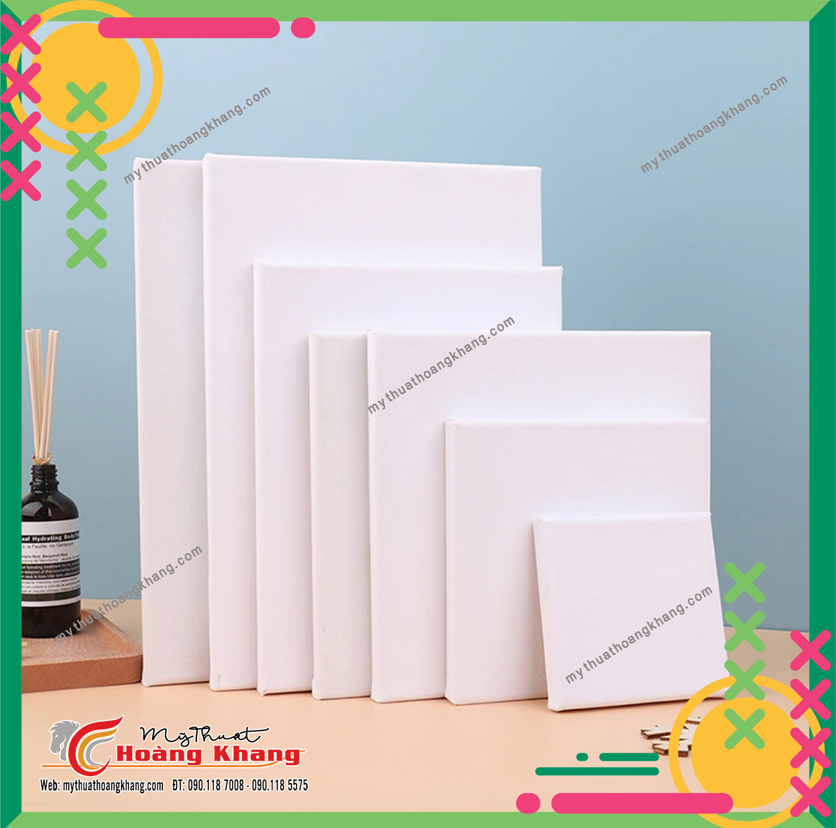 Vải vẽ tranh sơn dầu , sơn axilic , màu nước căng sẵn , kích thước 40cm x 50cm - 50cm x 50cm - 40cm x 60cm - 45cm x 60cm - 50cm x 60cm
