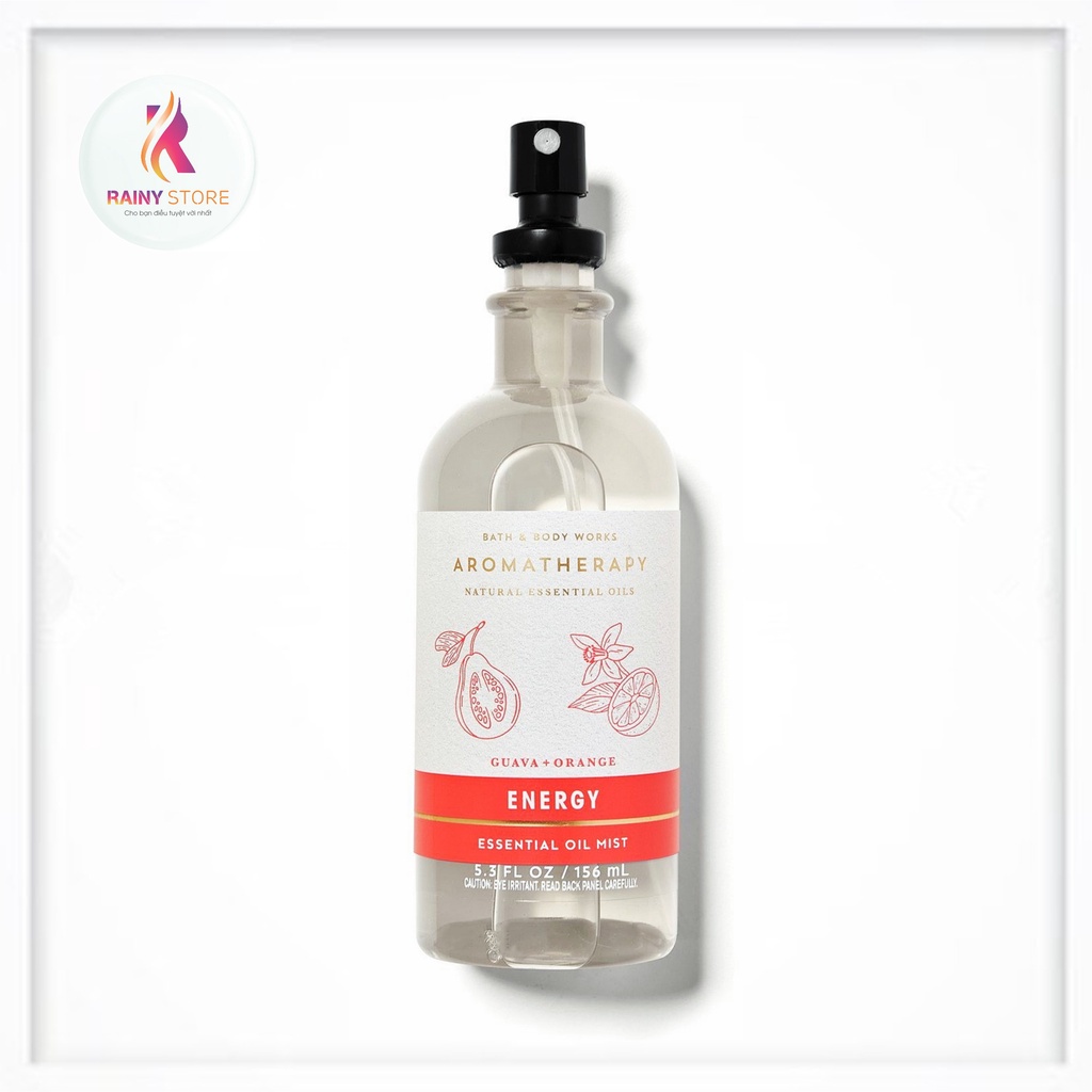 Xịt gối & xịt thơm thư giãn Bath & Body Works Aromatherapy Energy Guava + Orange 156ml