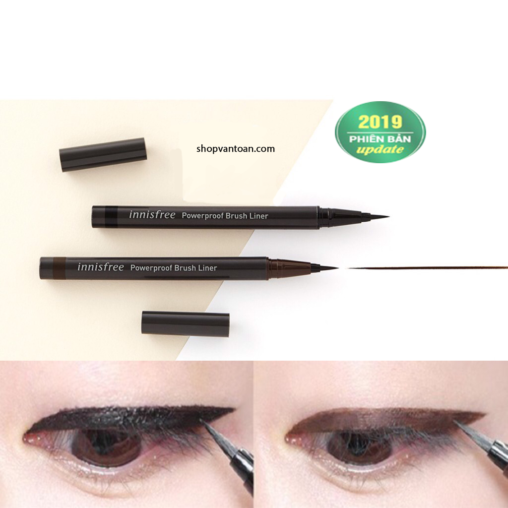 Kẻ mắt nước innisfree Powerproof Brush Liner chống trôi cực tốt