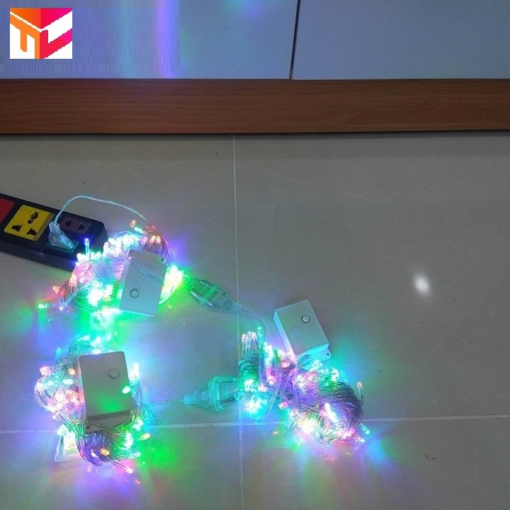 Dây đèn led nháy dài 10m - 100 đèn có đuôi nối dài - Loại 1