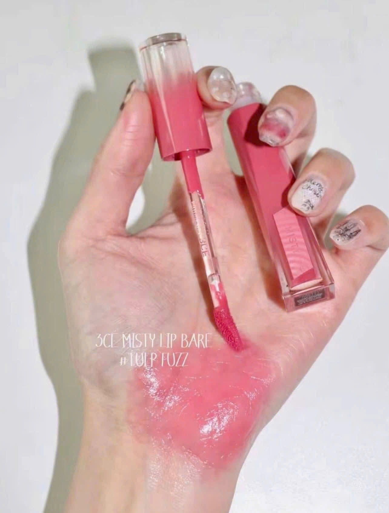 Son pha lê 3CE Misty Lip Bare mịn môi, bóng nhẹ, tự nhiên