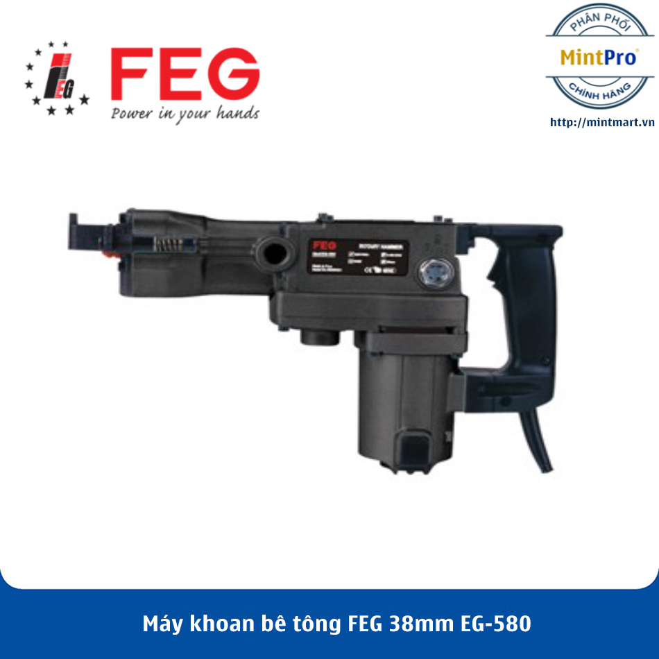 Máy khoan bê tông feg 38mm eg-580 - hàng chính hãng