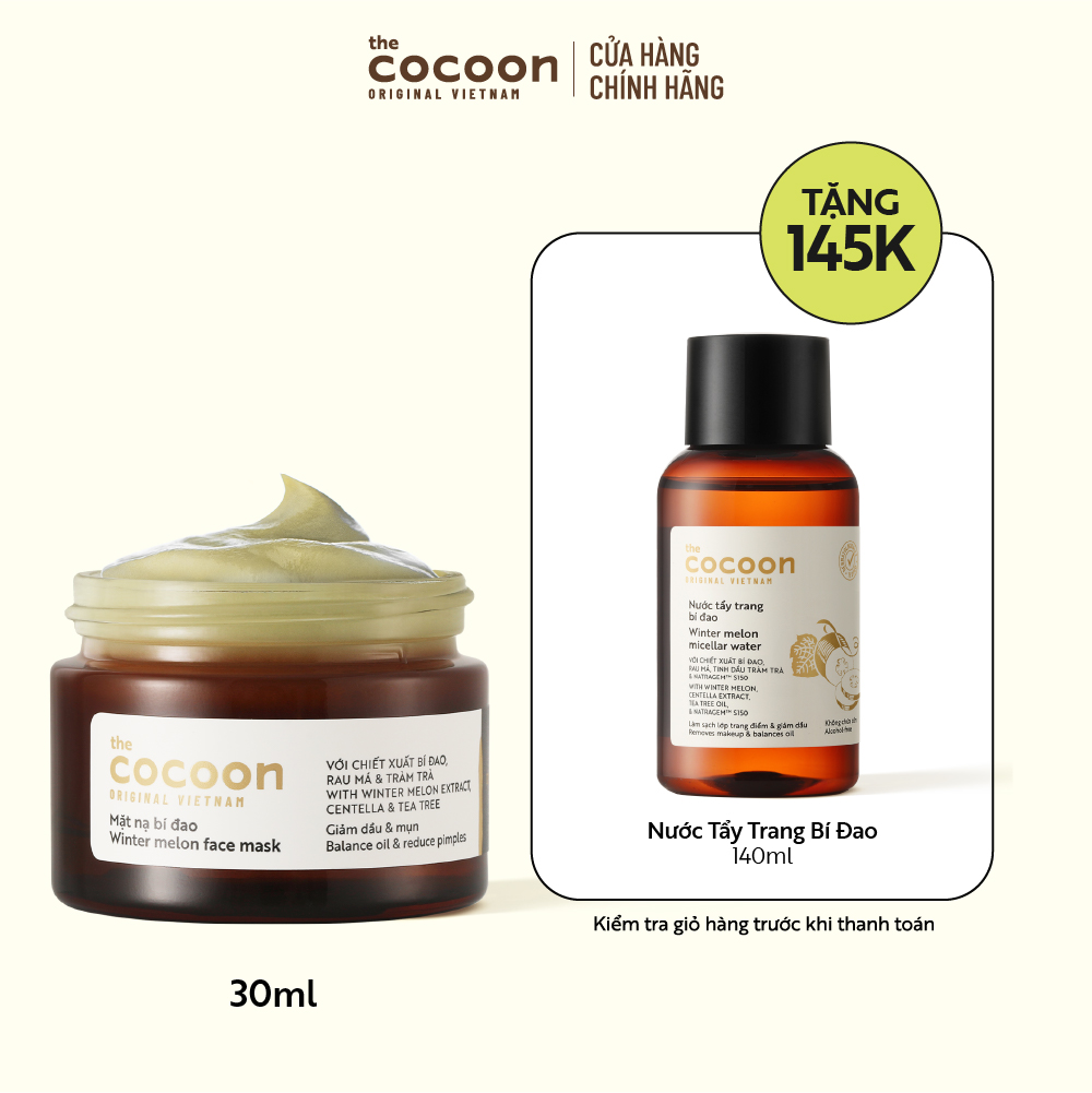 Mặt nạ bí đao Cocoon giảm dầu & mụn 30ml
