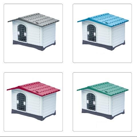 Nhà nhựa cao cấp cho chó mèo- 2 cửa có hiên sử dụng ngoài trời cho thú cưng