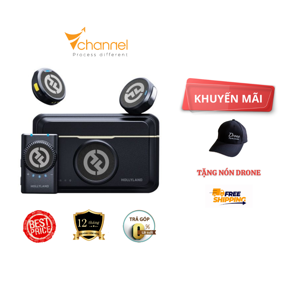 Micro thu âm Hollyland Lark M2 Camera/Combo – Bảo hành 12 tháng chính hãng – [Tặng kèm nón Drone]