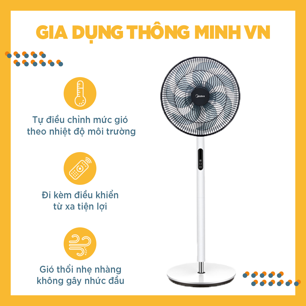 Quạt cây MIDEA SAD35EA điều khiển từ xa thông minh - Hàng chính hãng có bảo hành