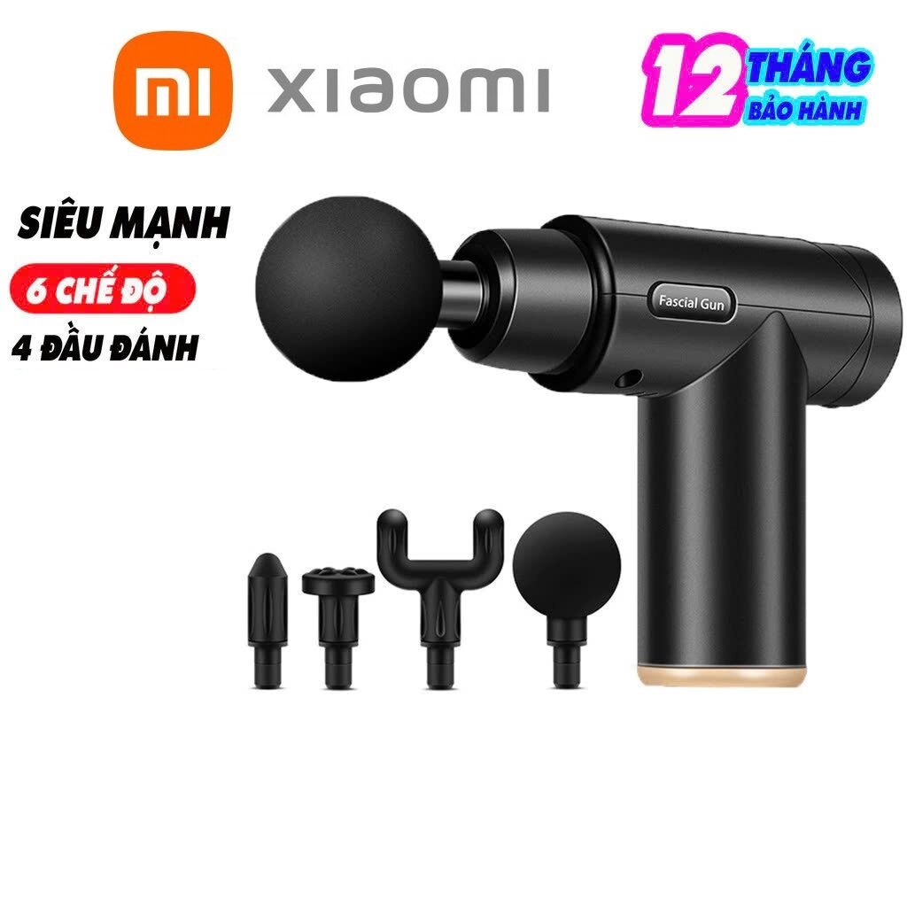 (Đã Xác Minh ✔️)Chính Hãng Xiaomi Máy Massage Cầm Tay Mini, Súng Massage Cầm Tay Mini Toàn Thân 6 Cấp Độ 4 Đầu Massage Chuyên Sâu Đa Năng, Máy Massage Xiaomi Fascial Gun OSK-802 Giảm Đau Nhức Cơ, Ngăn Mỏi Cơ, Tăng Cường Tuần Hoàn Máu