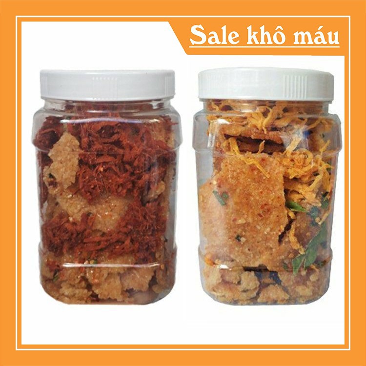 Combo 2 hủ cơm cháy lắc khô bò và cơm cháy lắc khô gà