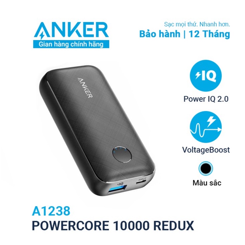 Pin sạc dự phòng anker powercore redux 10000mah - a1238