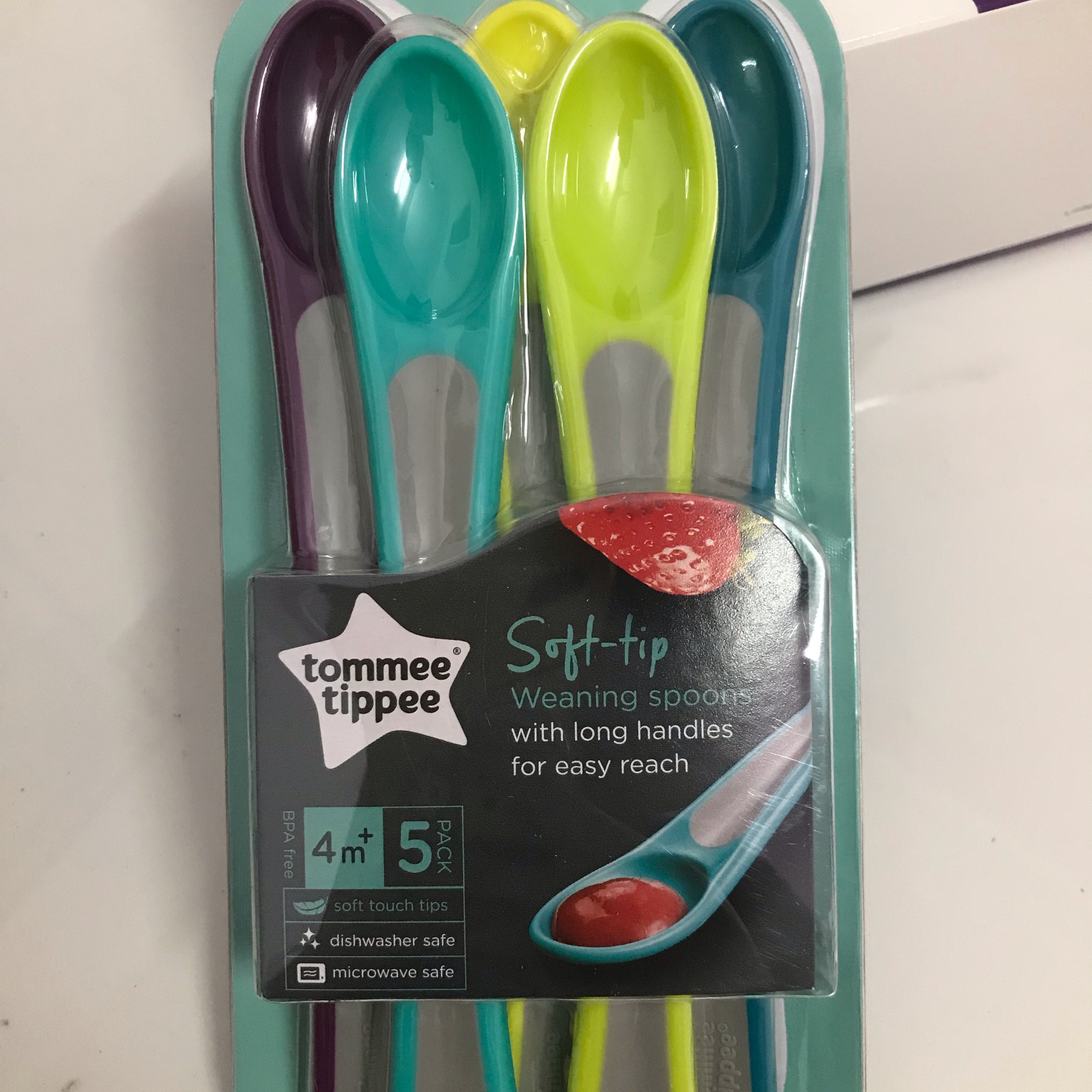 Combo 5 muỗng ăn dặm cho bé từ 4 tháng Tommee Tippee